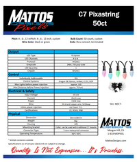 12V Replica C7 Pixels Double Data PixaString by Mattos Designs | Superior Pixel Technology
