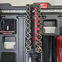 Milwaukee Packout Wall 3/8 Drive Deep Well Socket Set Holder