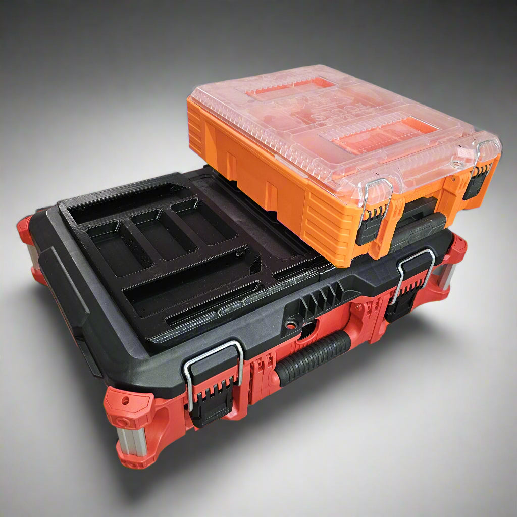 Milwaukee Packout to Klein MODBox Adapter for seamless tool storage integration.