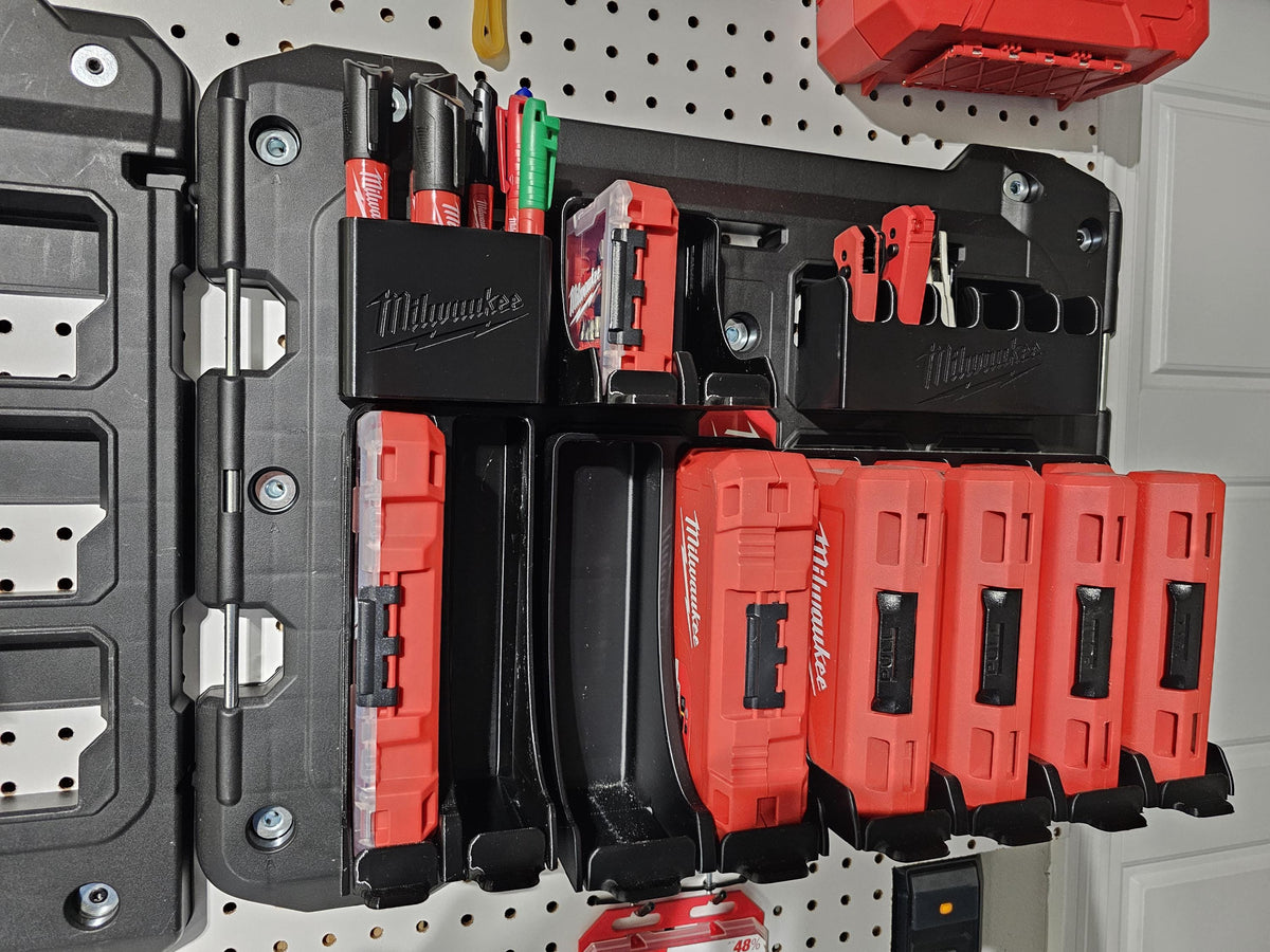 Jumbo Bit Rack Packout Wall 3D-Printed Milwaukee Bit Case Holder | Lipich Engineering
